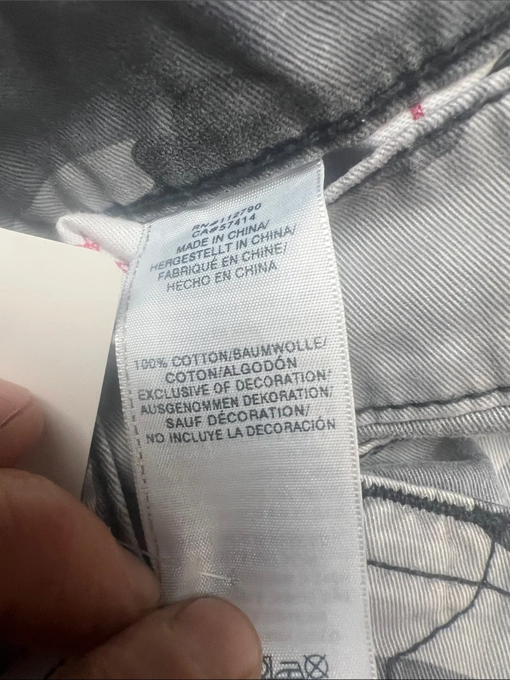 True Religion Gray & White Camo Zip Pants
